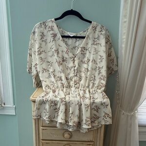 Sienna Sky Cream Floral Blouse